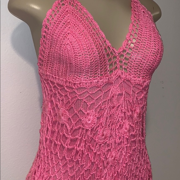 Handmade knit halter top - Picture 3 of 8